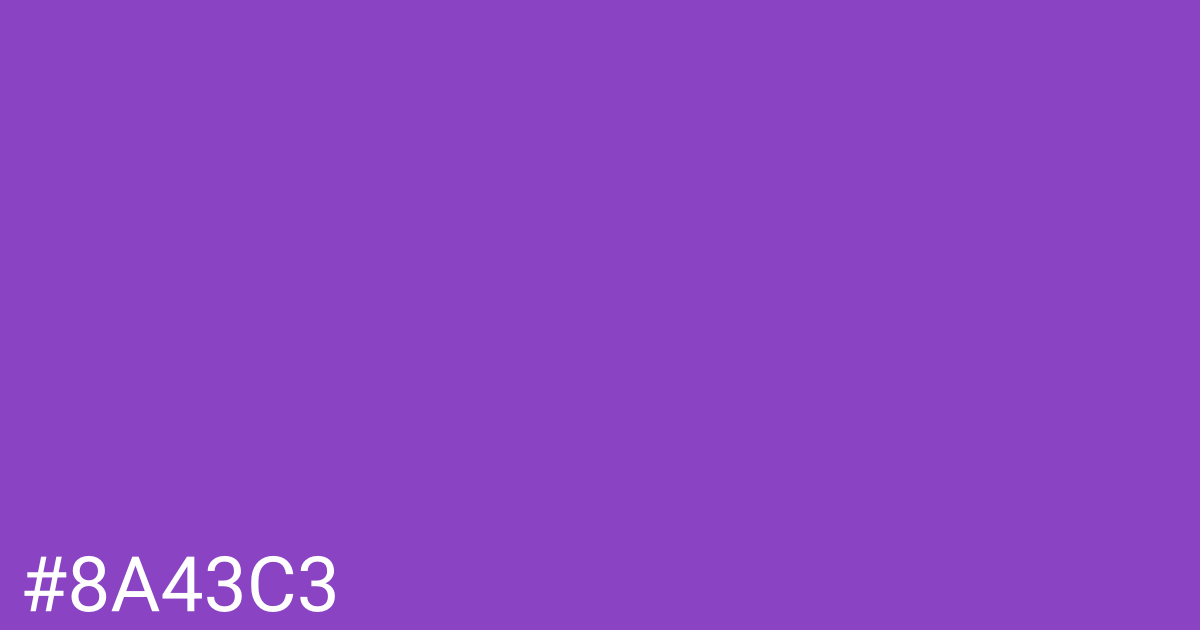 Hex color #8a43c3 graphic