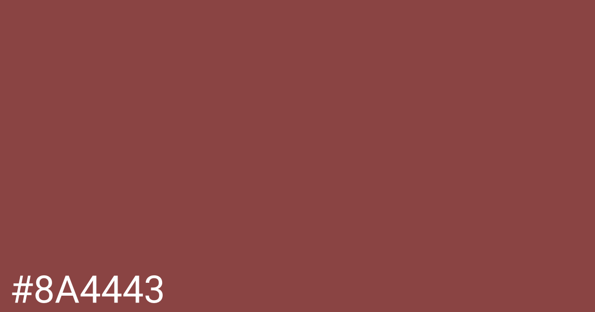 Hex color #8a4443 graphic