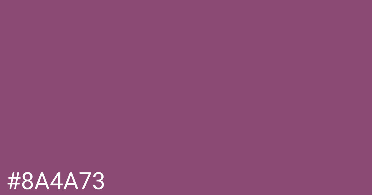 Hex color #8a4a73 graphic
