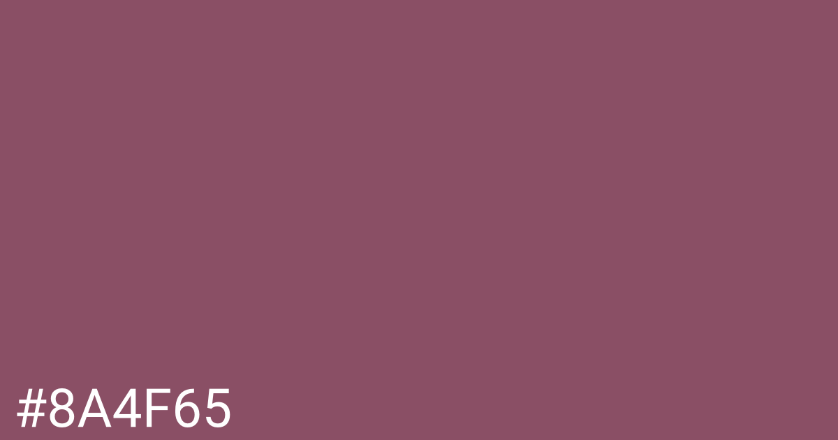 Hex color #8a4f65 graphic
