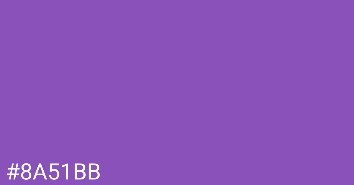 Hex color #8a51bb graphic
