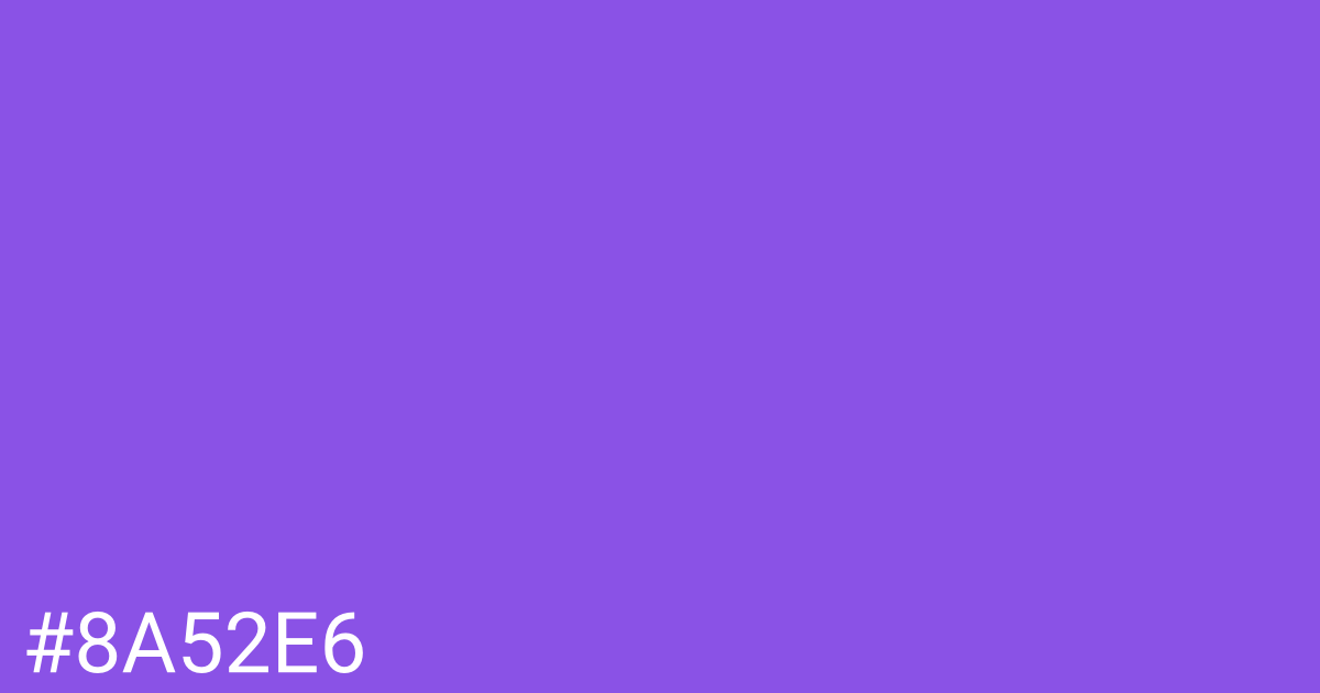 Hex color #8a52e6 graphic