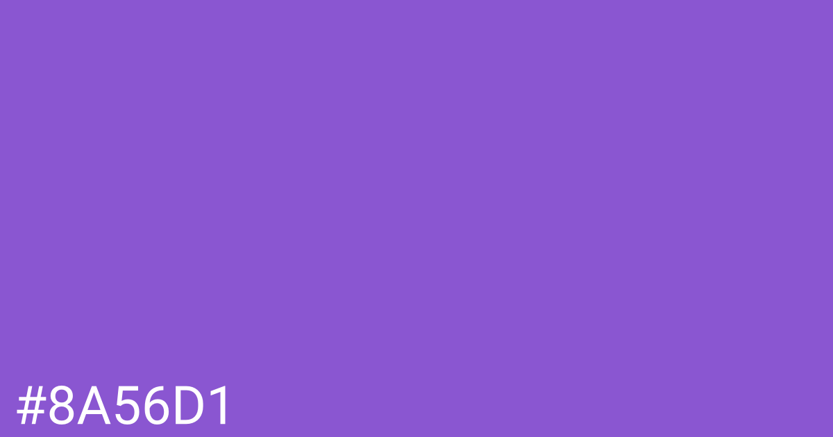 Hex color #8a56d1 graphic
