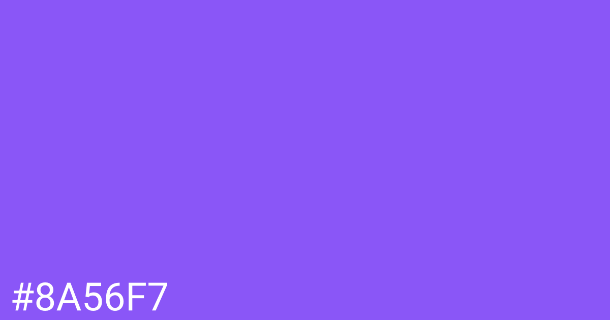 Hex color #8a56f7 graphic