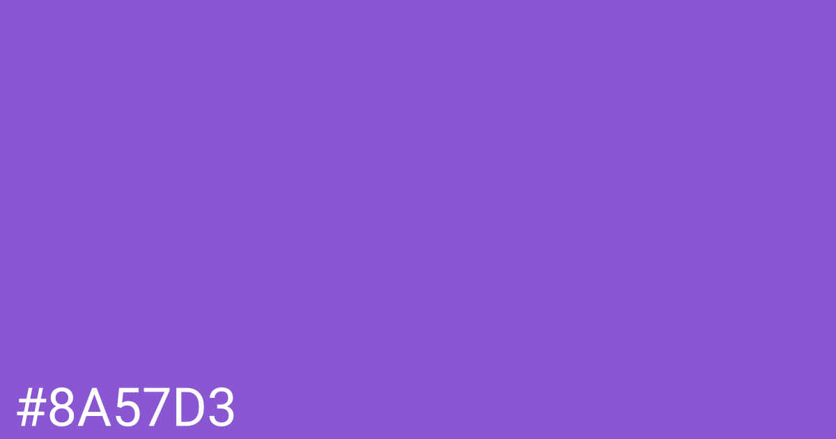 Hex color #8a57d3 graphic