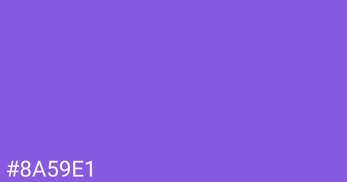 Hex color #8a59e1 graphic