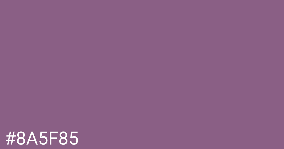 Hex color #8a5f85 graphic