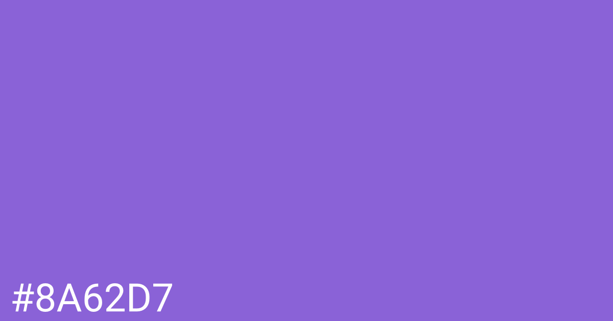 Hex color #8a62d7 graphic