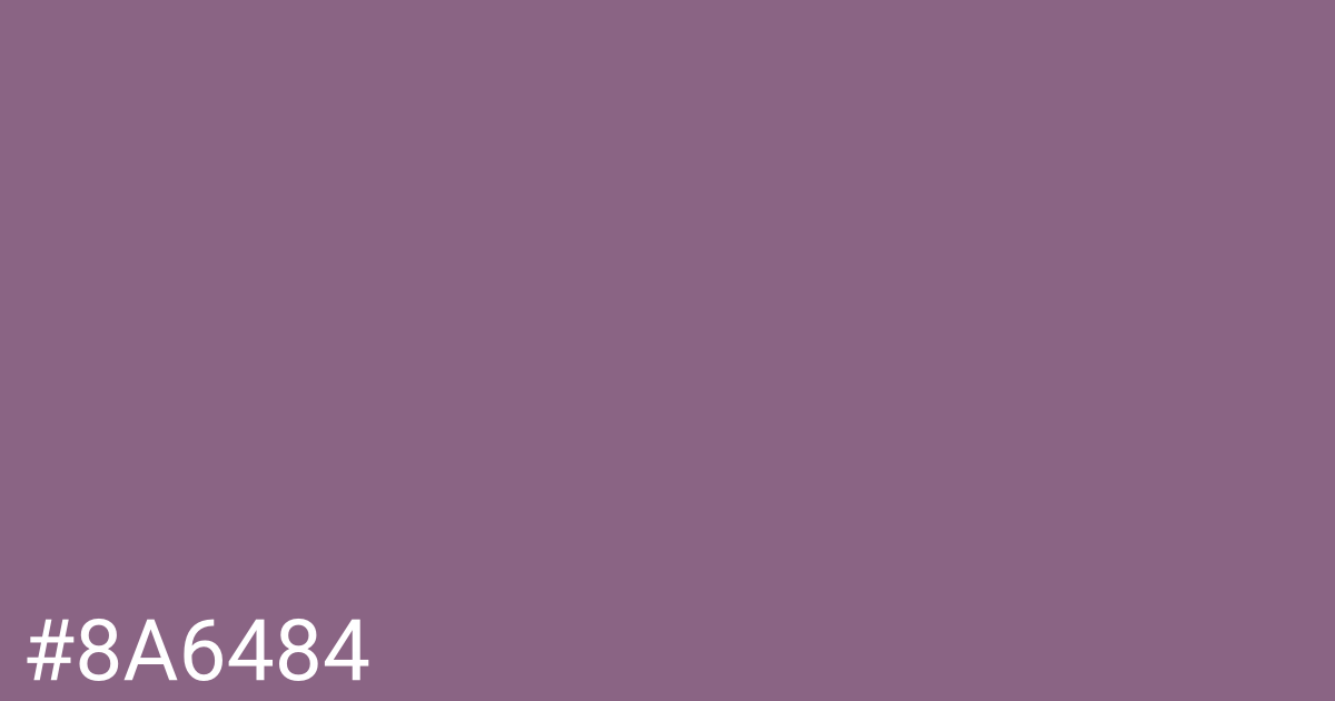 Hex color #8a6484 graphic