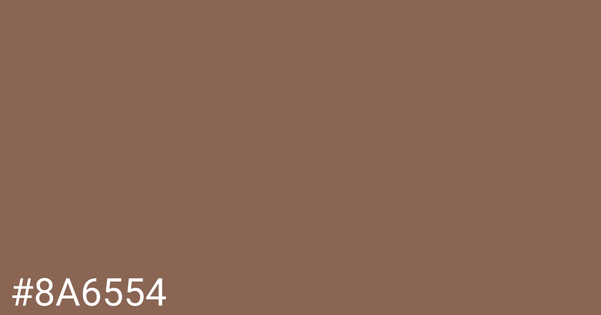 Hex color #8a6554 graphic