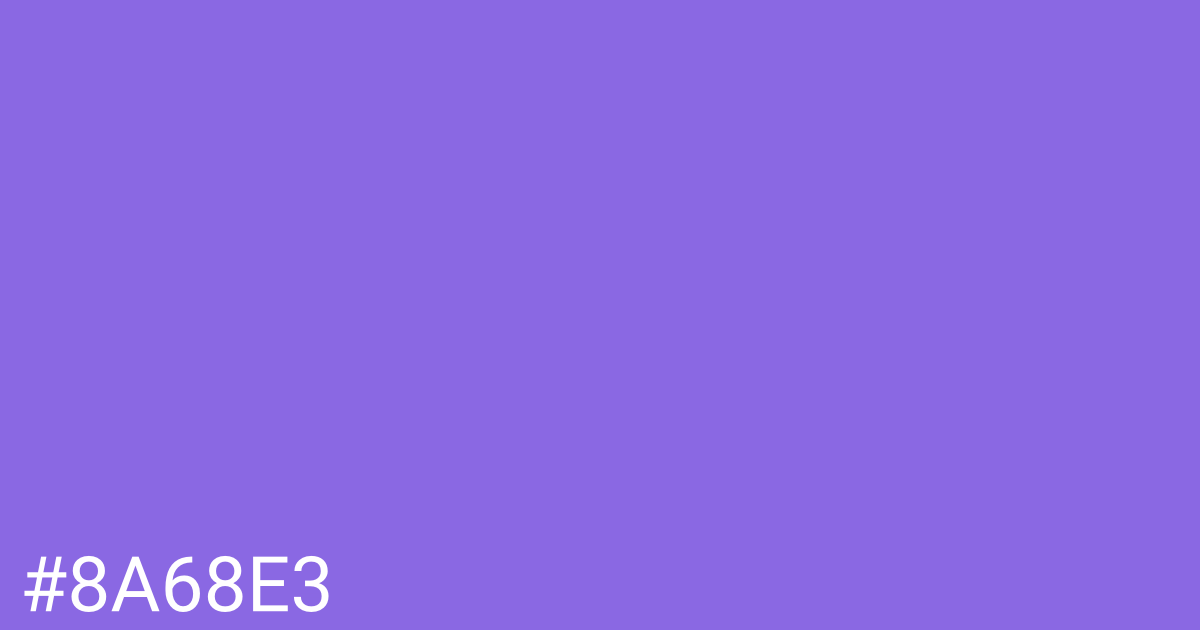 Hex color #8a68e3 graphic