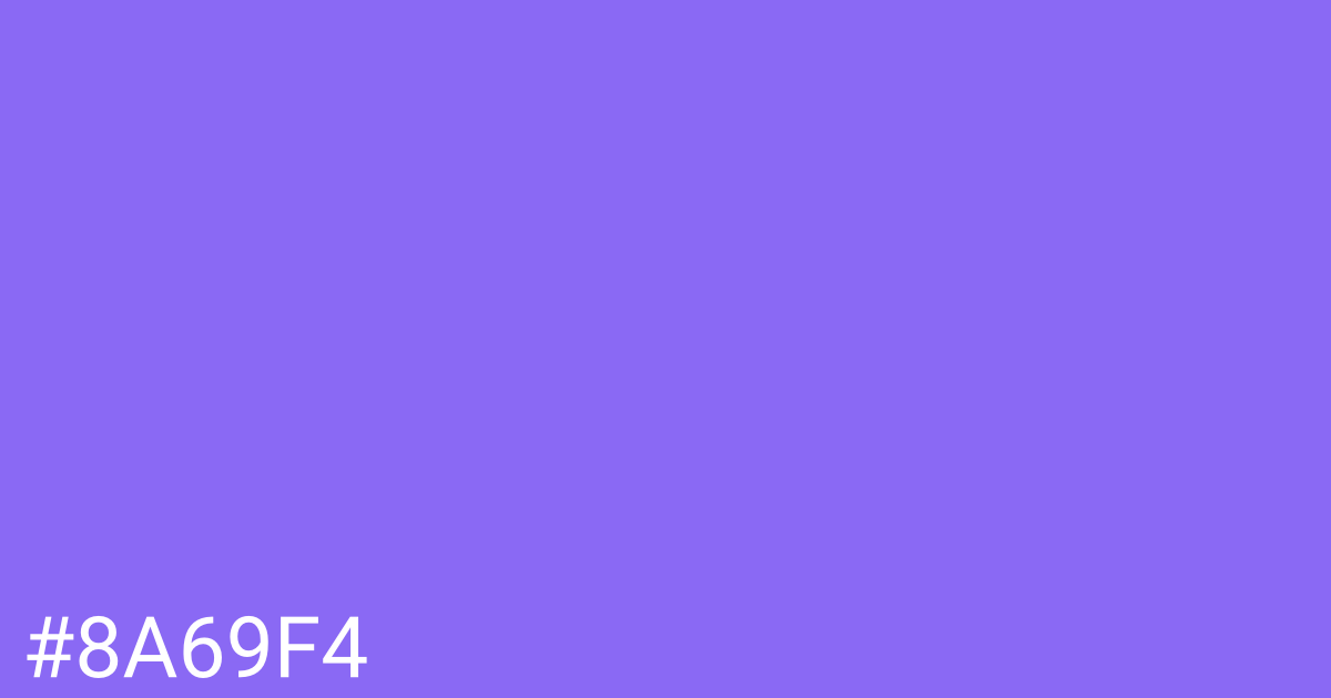 Hex color #8a69f4 graphic