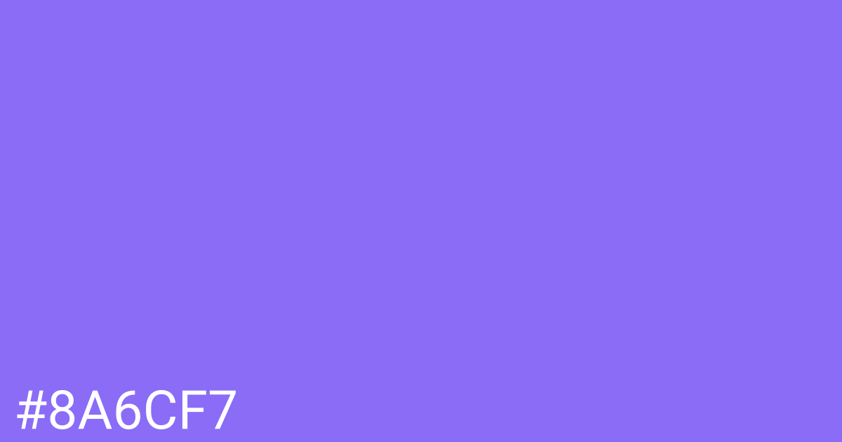 Hex color #8a6cf7 graphic