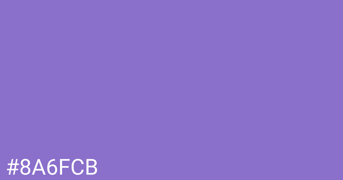 Hex color #8a6fcb graphic