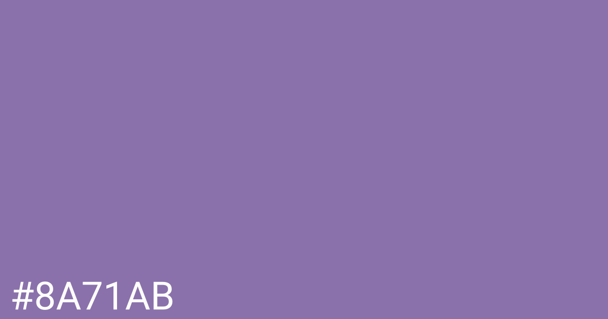 Hex color #8a71ab graphic