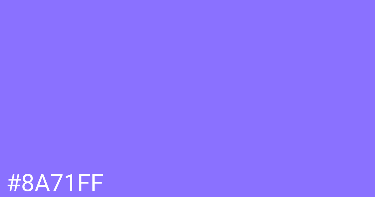 Hex color #8a71ff graphic