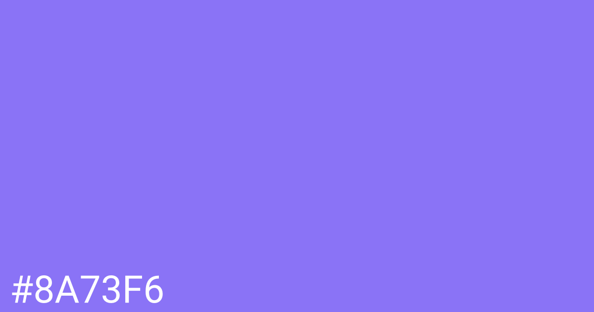 Hex color #8a73f6 graphic