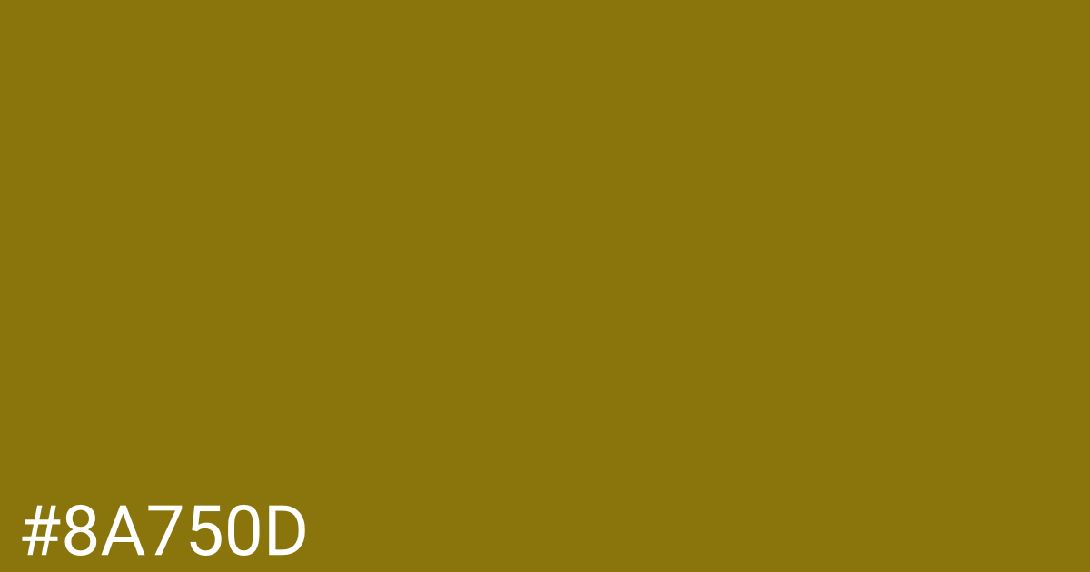 Hex color #8a750d graphic
