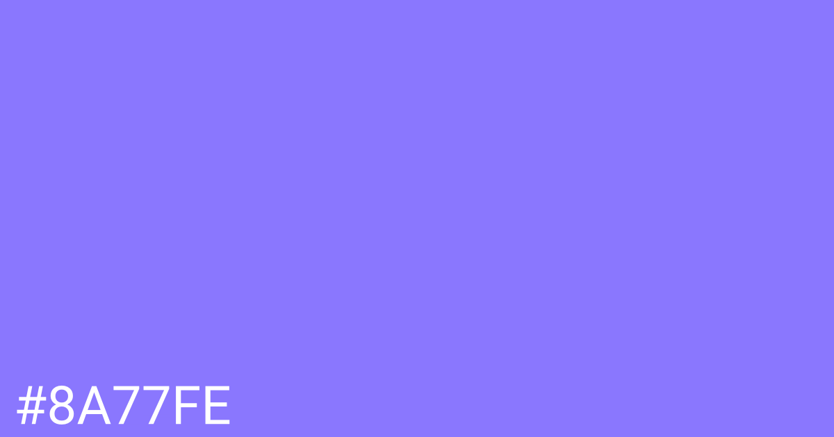 Hex color #8a77fe graphic