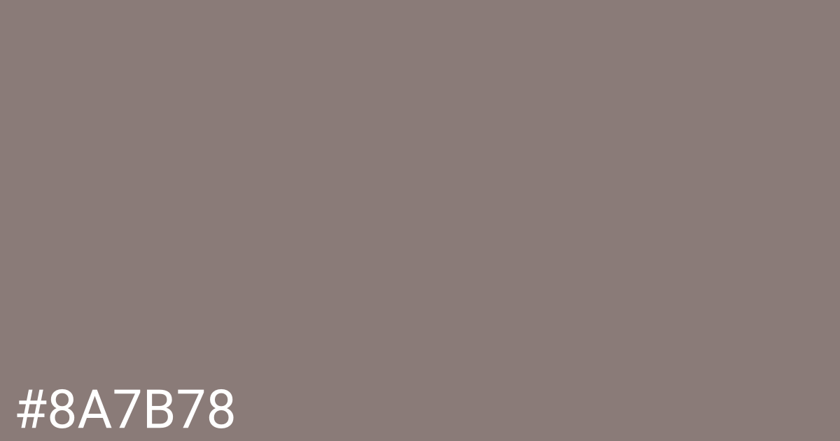 Hex color #8a7b78 graphic