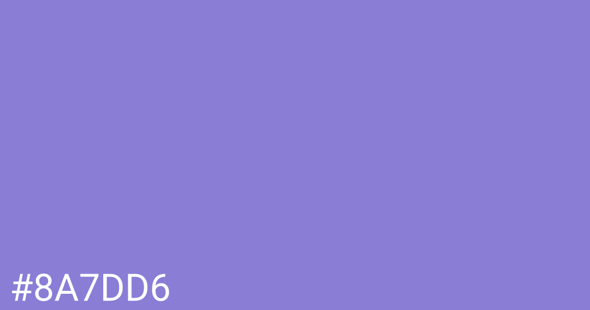 Hex color #8a7dd6 graphic