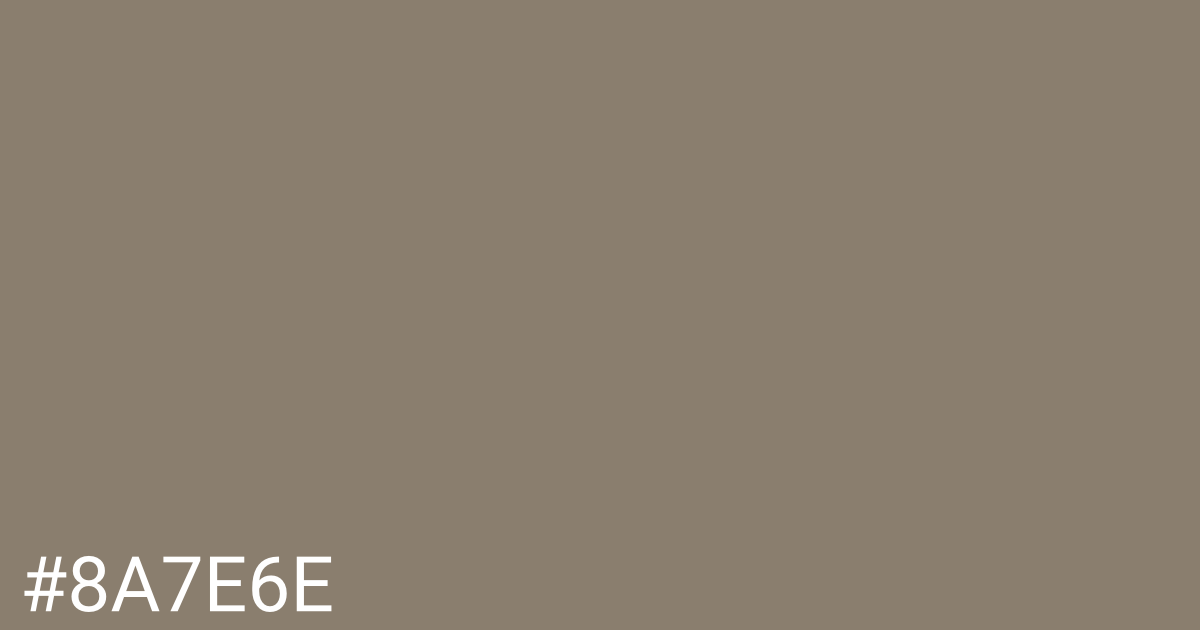 Hex color #8a7e6e graphic