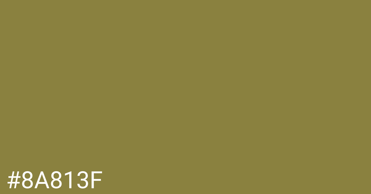 Hex color #8a813f graphic