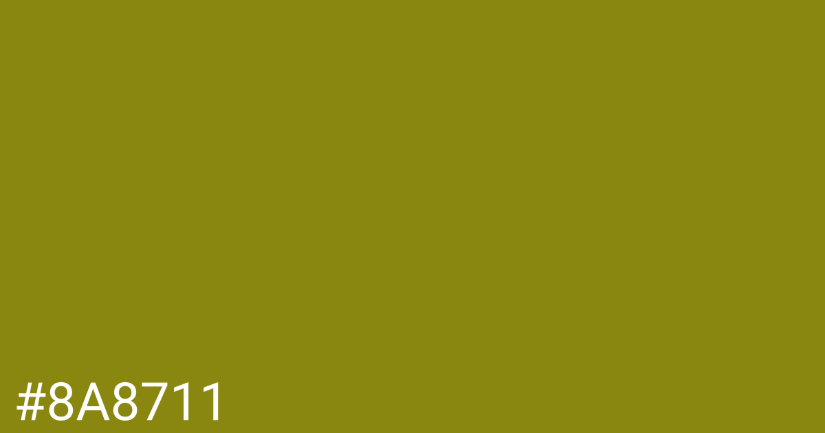 Hex color #8a8711 graphic