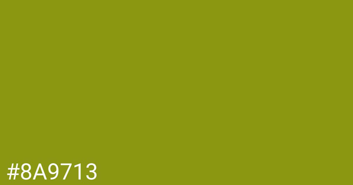 Hex color #8a9713 graphic