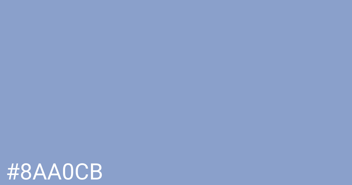 Hex color #8aa0cb graphic