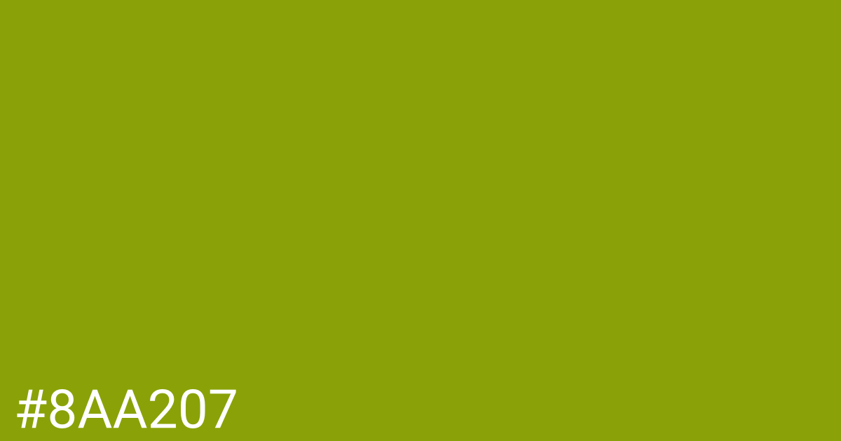 Hex color #8aa207 graphic