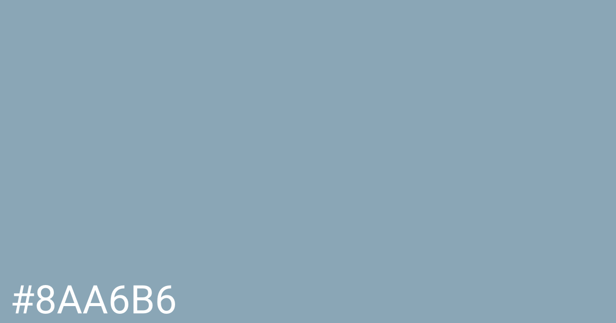 Hex color #8aa6b6 graphic