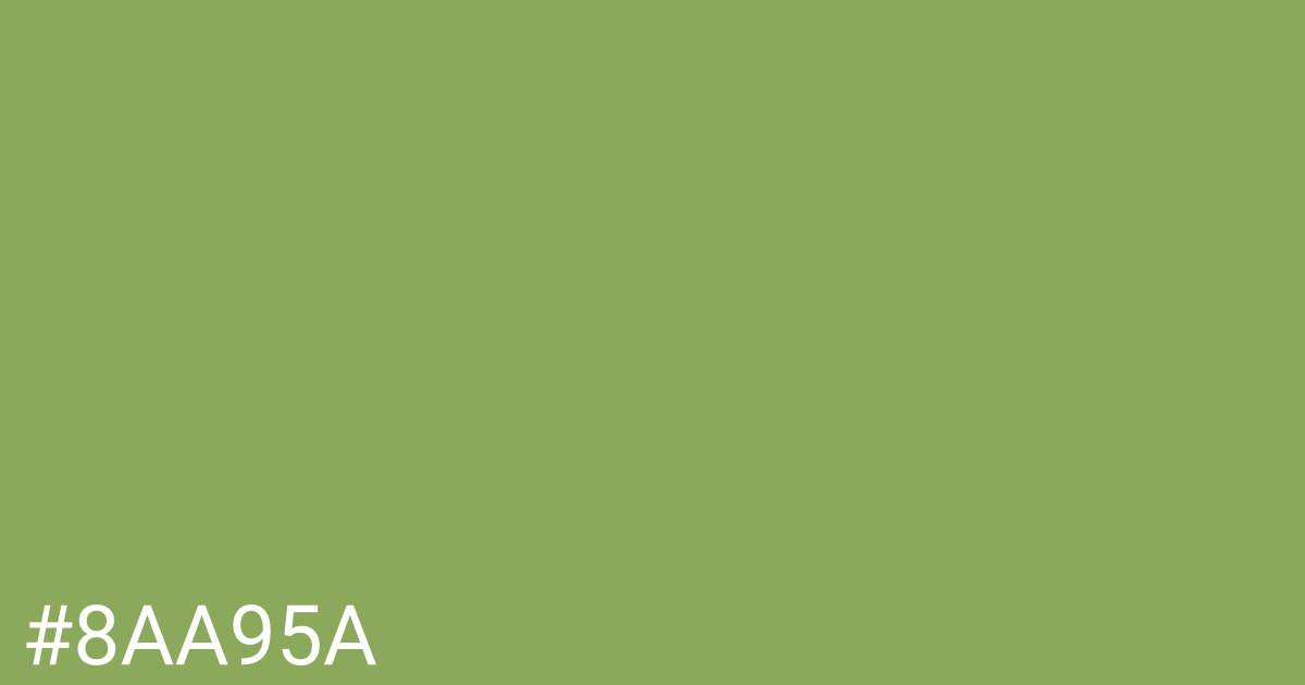 Hex color #8aa95a graphic