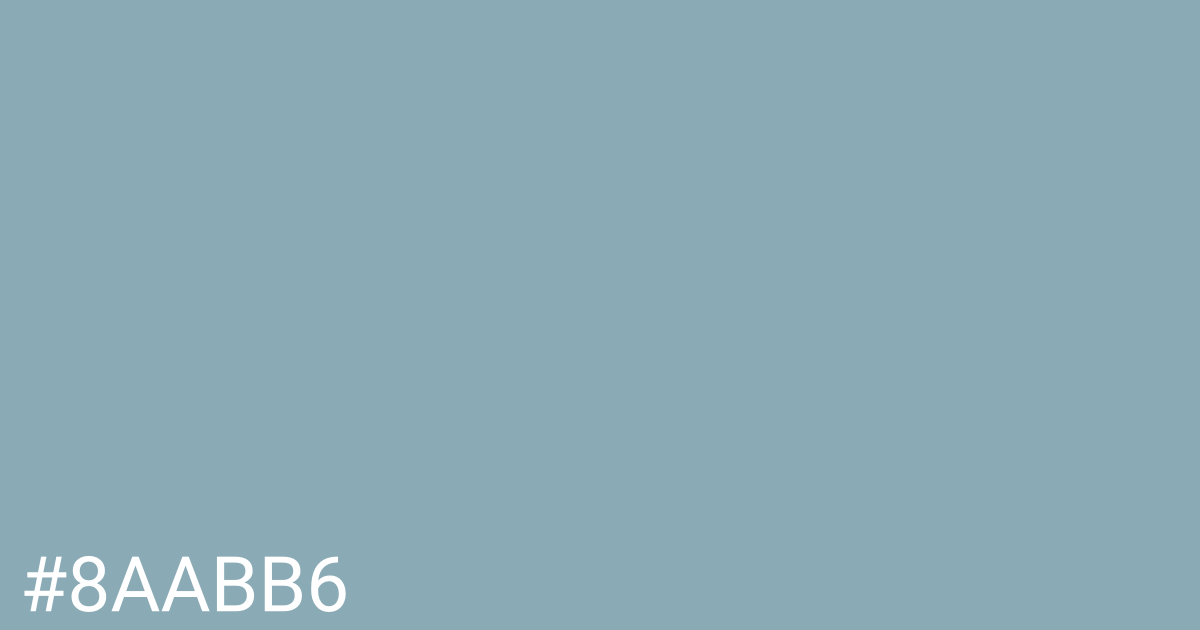 Hex color #8aabb6 graphic