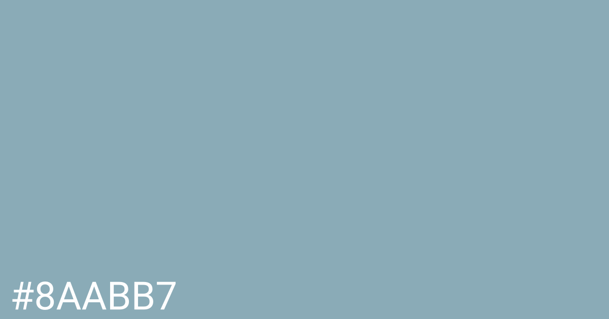 Hex color #8aabb7 graphic