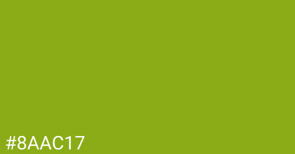Hex color #8aac17 graphic