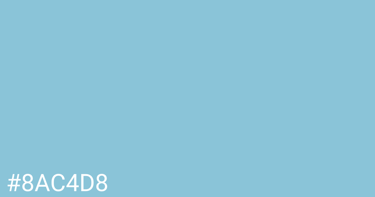 Hex color #8ac4d8 graphic