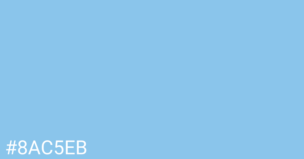 Hex color #8ac5eb graphic