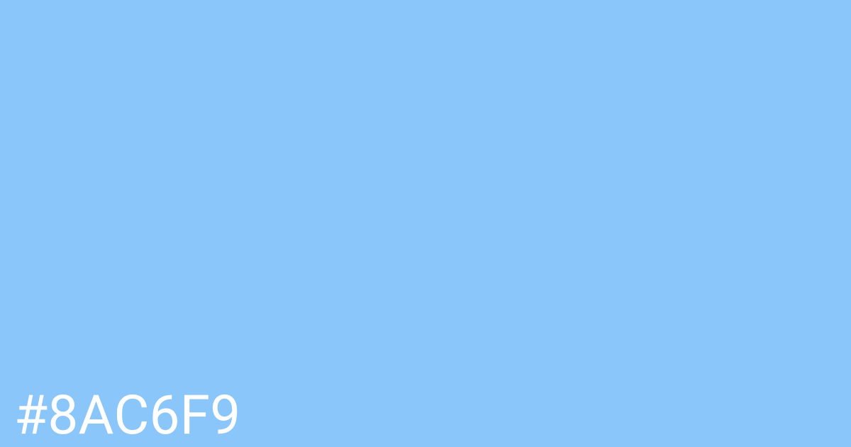 Hex color #8ac6f9 graphic