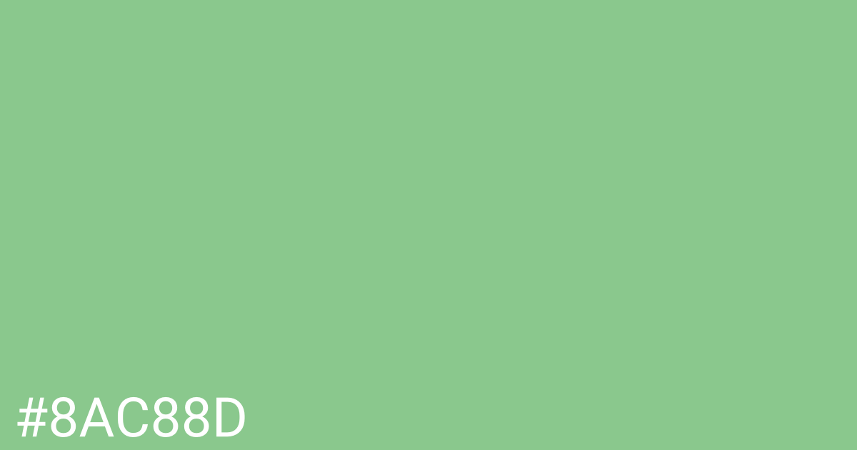 Hex color #8ac88d graphic