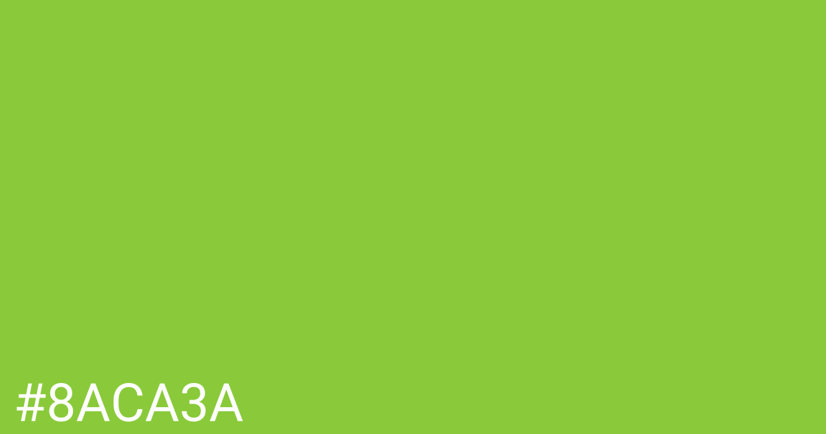 Hex color #8aca3a graphic