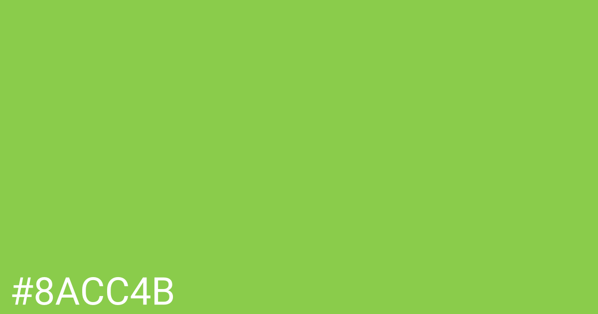 Hex color #8acc4b graphic
