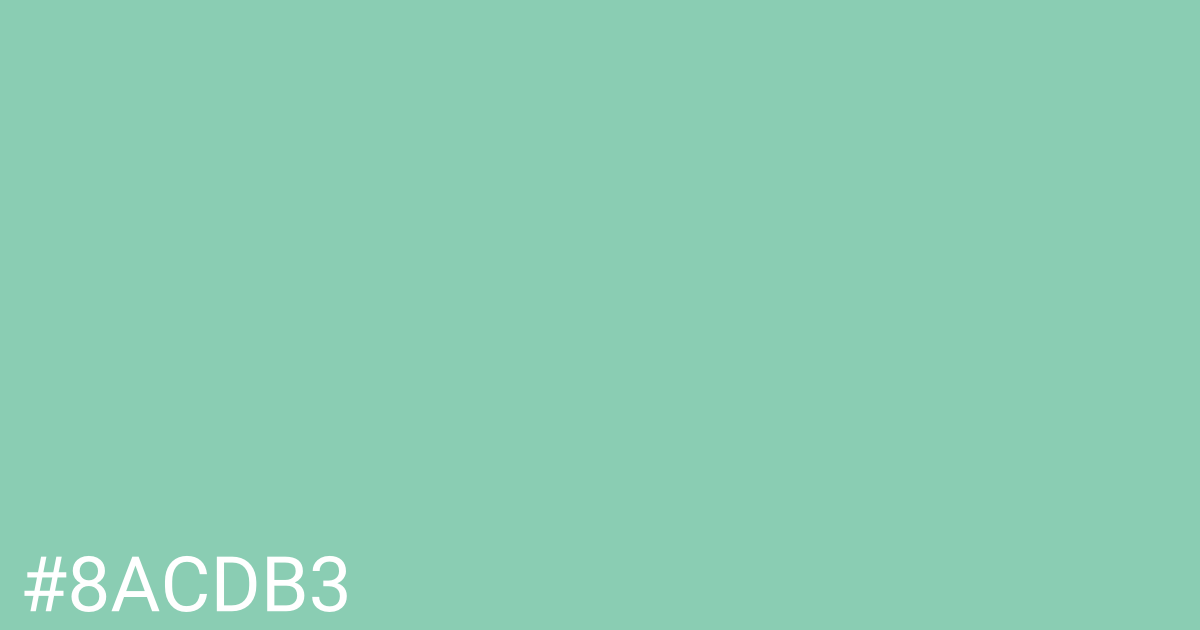 Hex color #8acdb3 graphic