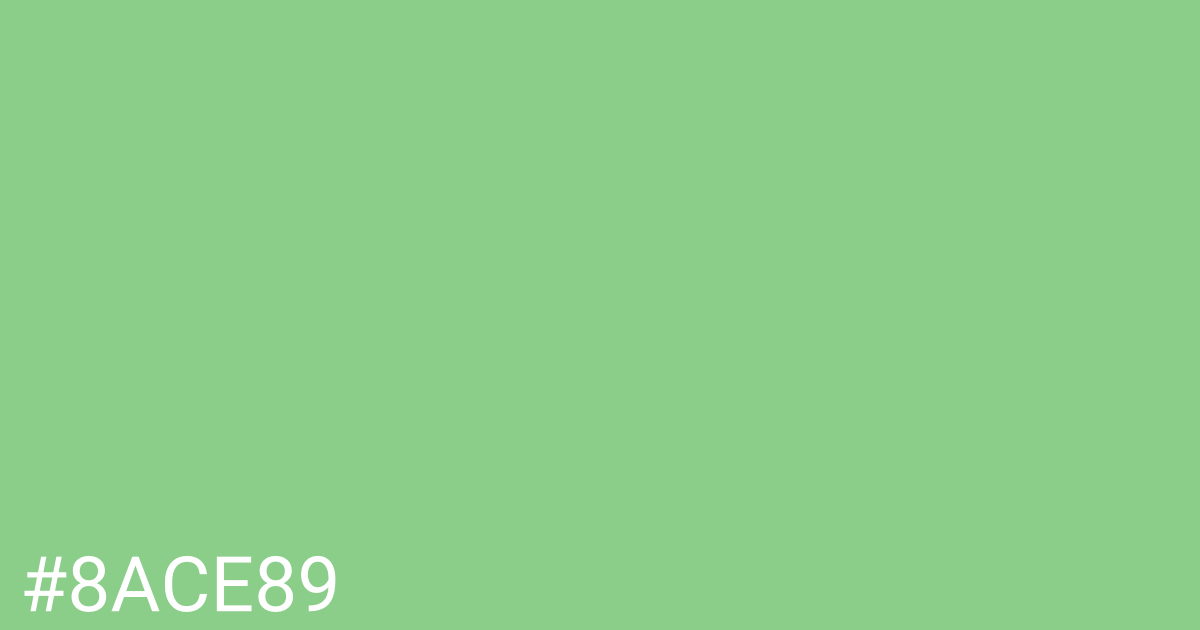 Hex color #8ace89 graphic