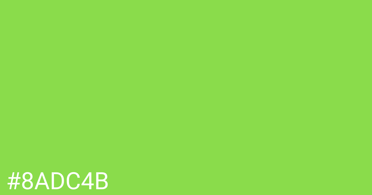 Hex color #8adc4b graphic