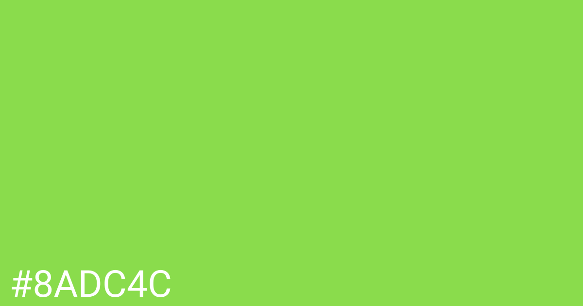 Hex color #8adc4c graphic