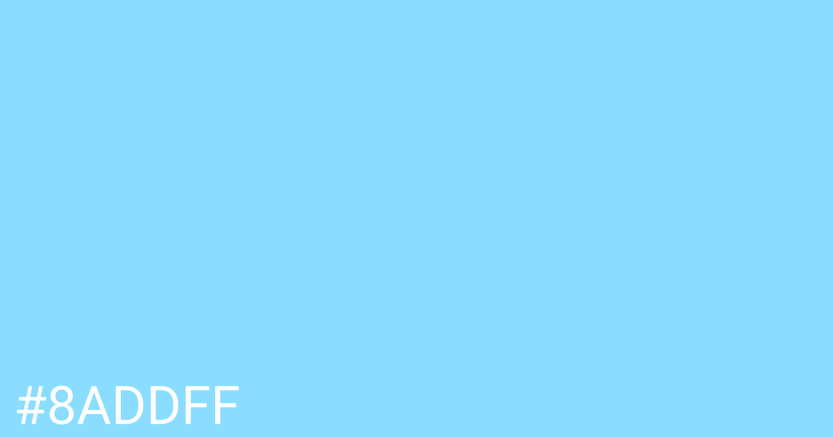Hex color #8addff graphic