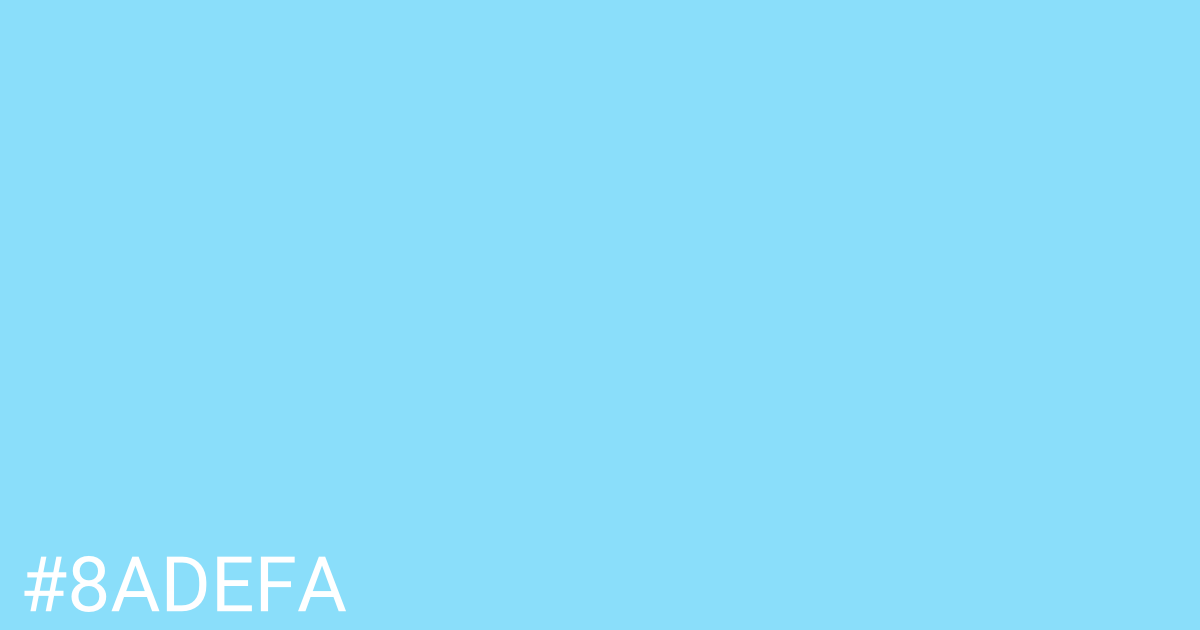 Hex color #8adefa graphic