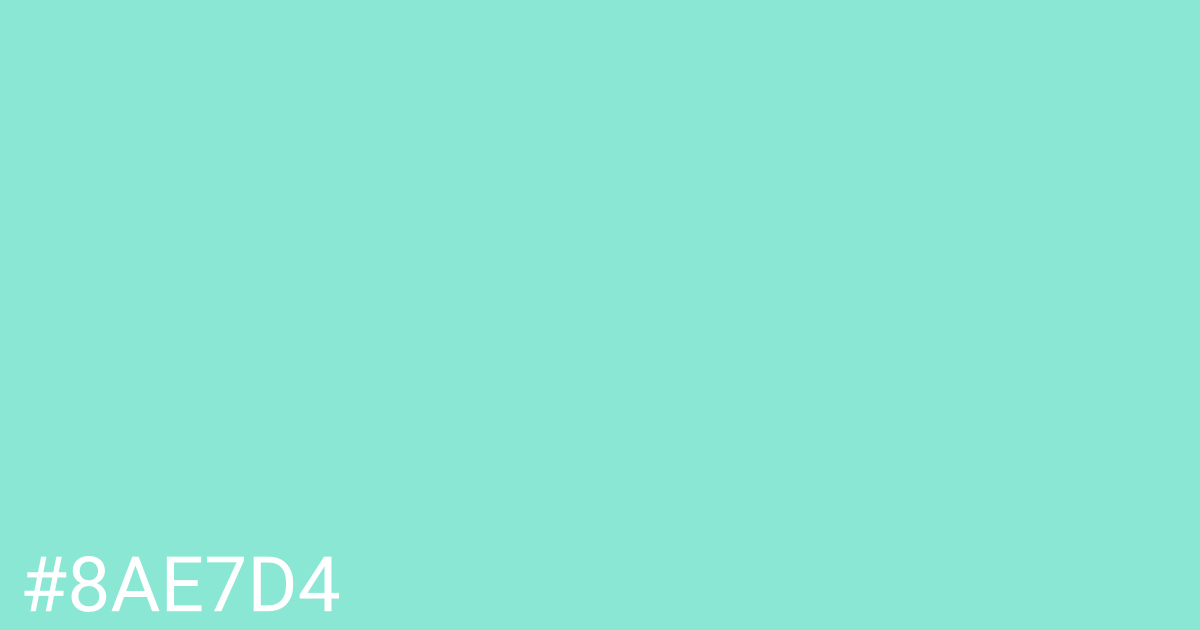 Hex color #8ae7d4 graphic