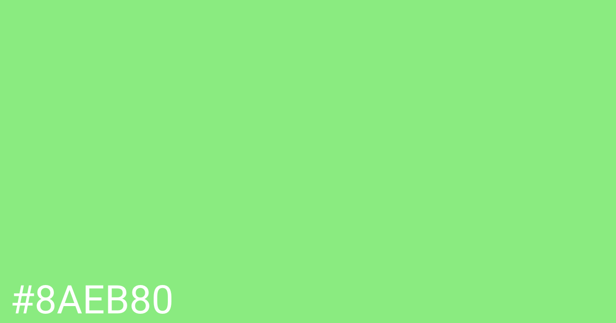 Hex color #8aeb80 graphic